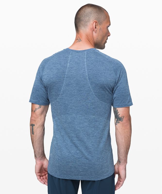 Camisa Lululemon Metal Vent Tech Short Sleeve Shirt 2.0 Hombre Grises Azules | 31789-PKTQ