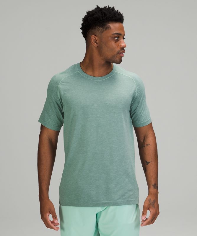 Camisa Lululemon Metal Vent Tech Short Sleeve Shirt 2.0 Hombre Verde Menta Turquesa | 67409-YHJI