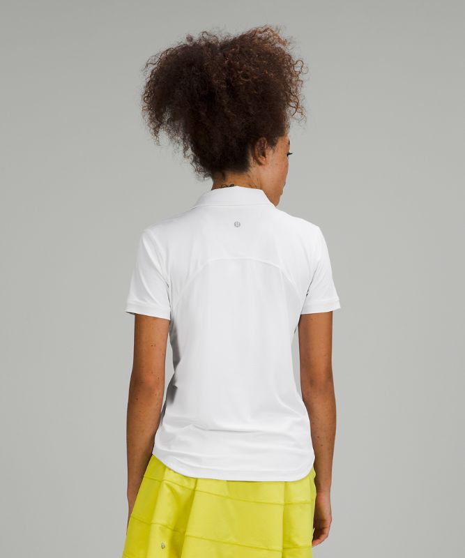 Camisa Lululemon Quick-Drying Short Sleeve Polo Shirt Online Only Mujer Blancos | 03971-GSJQ