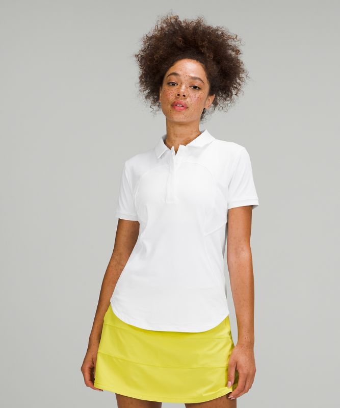 Camisa Lululemon Quick-Drying Short Sleeve Polo Shirt Online Only Mujer Blancos | 03971-GSJQ