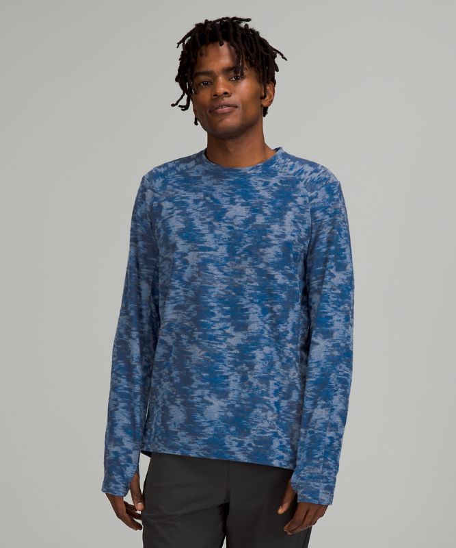 Camisa Lululemon Surge Warm Long Sleeve Shirt Hombre Azules | 25916-RUTW