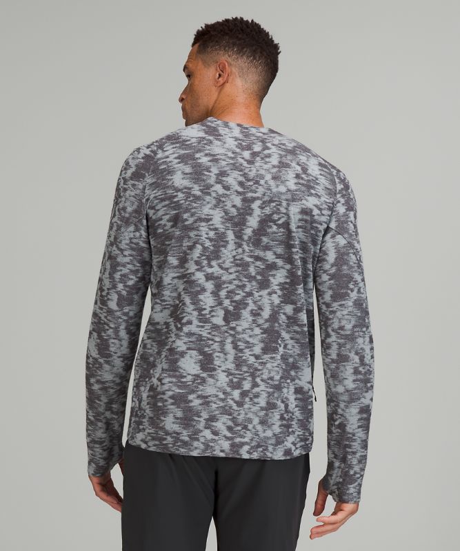 Camisa Lululemon Surge Warm Long Sleeve Shirt Hombre Grises Negros Grises | 53897-ENWZ