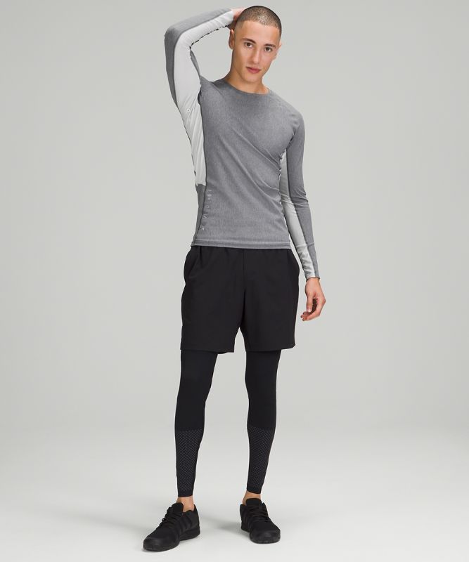 Camisa Lululemon Vital Drive Long Sleeve Shirt Hombre Heathered Vapor | 04562-BPTV