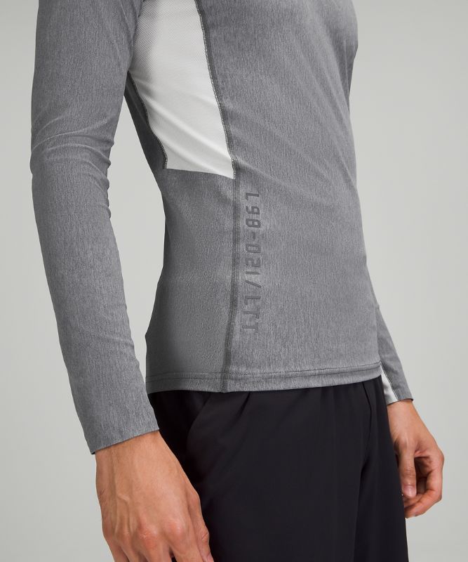 Camisa Lululemon Vital Drive Long Sleeve Shirt Hombre Heathered Vapor | 04562-BPTV