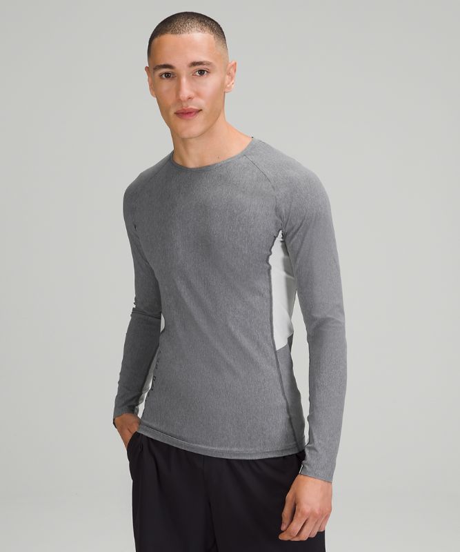 Camisa Lululemon Vital Drive Long Sleeve Shirt Hombre Heathered Vapor | 04562-BPTV