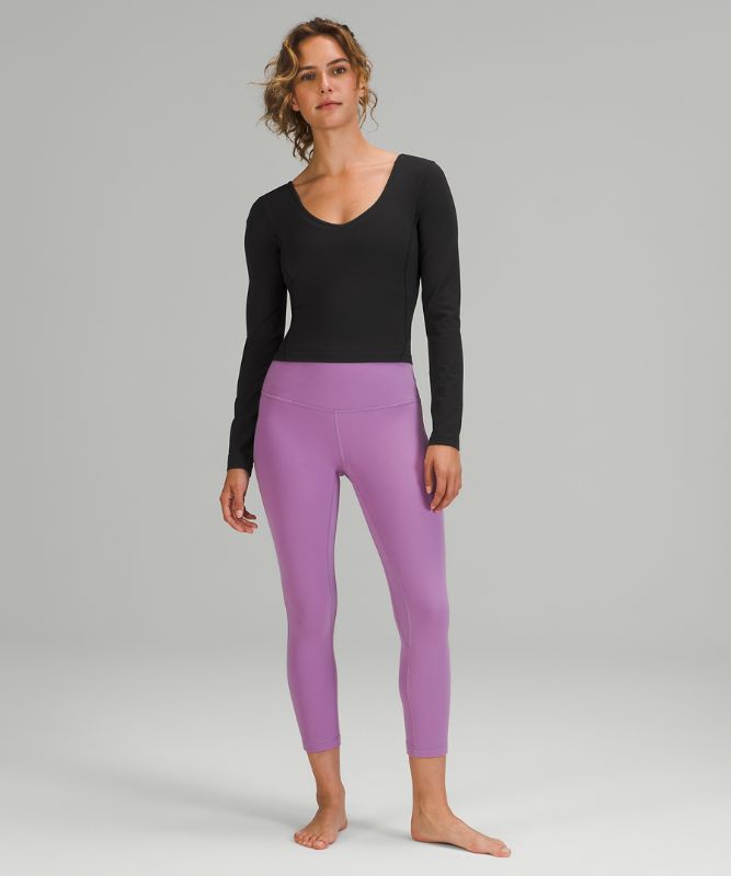 Camisa Lululemon lululemon Align™ Long Sleeve Shirt Mujer Negros | 47862-EGZK