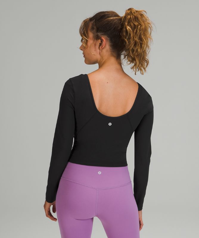 Camisa Lululemon lululemon Align™ Long Sleeve Shirt Mujer Negros | 47862-EGZK