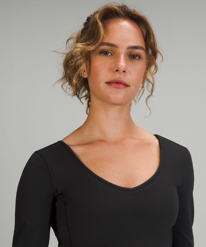 Camisa Lululemon lululemon Align™ Long Sleeve Shirt Mujer Negros | 47862-EGZK