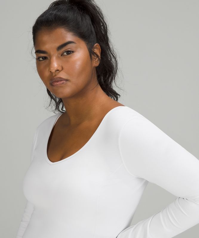 Camisa Lululemon lululemon Align™ Long Sleeve Shirt Mujer Blancos | 98561-MTOW