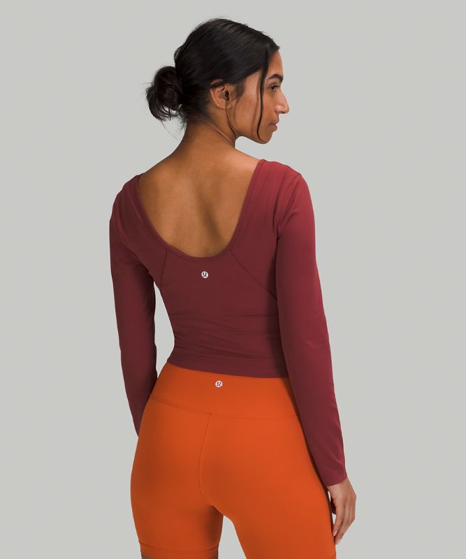 Camisa Lululemon lululemon Align™ Long Sleeve Shirt Mujer Mulled Wine | 08341-KRSL