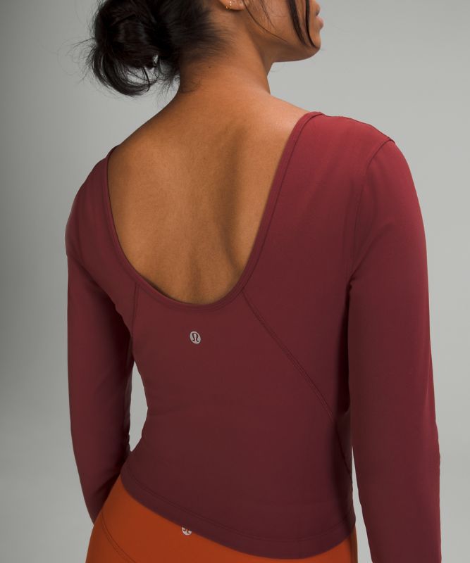 Camisa Lululemon lululemon Align™ Long Sleeve Shirt Mujer Mulled Wine | 08341-KRSL