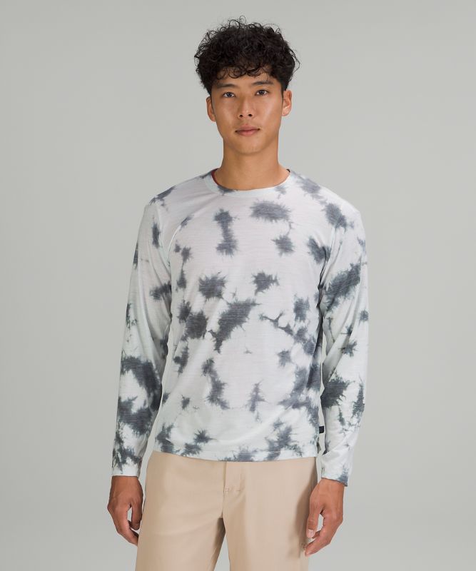 Camisa Lululemon lululemon lab Wool-Blend Tie Dye Long Sleeve Shirt Hombre Grises Grises Oscuro | 85142-VICP