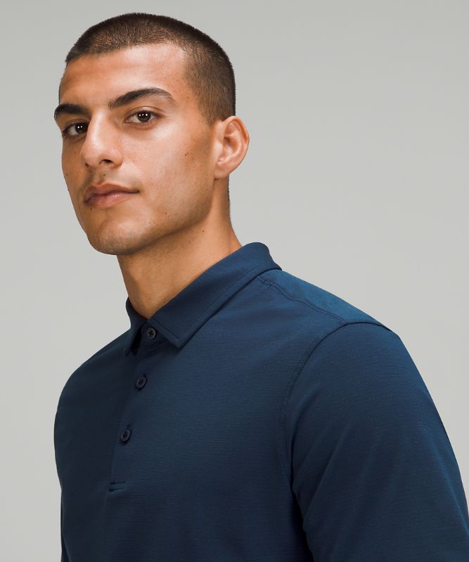 Camisa Polo Lululemon Evolution Hombre Azul Marino | 15486-XRSG