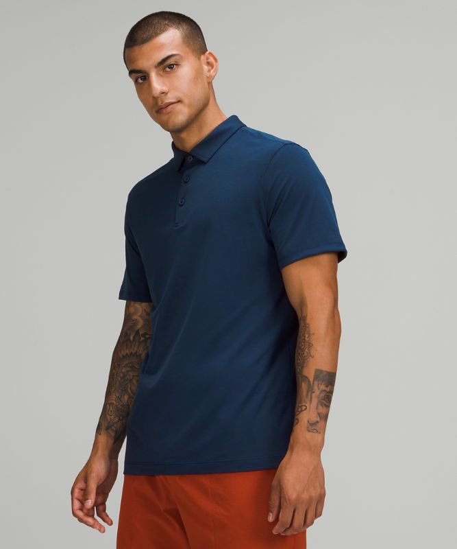 Camisa Polo Lululemon Evolution Hombre Azul Marino | 15486-XRSG