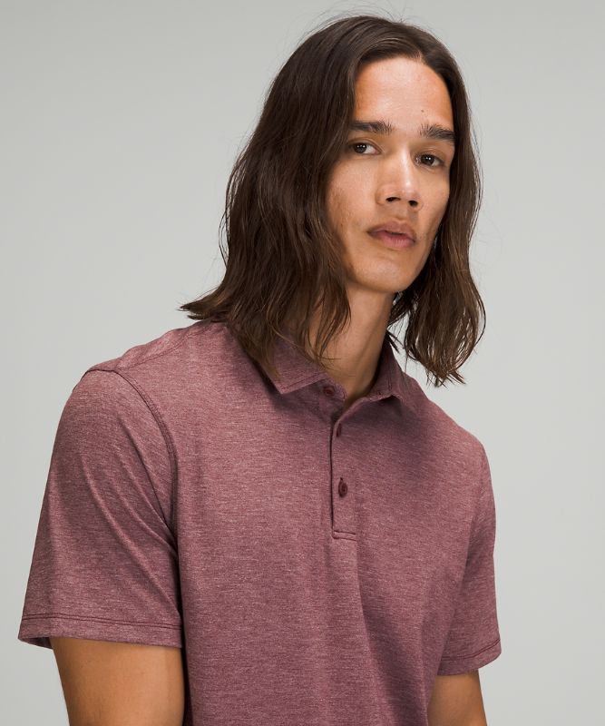 Camisa Polo Lululemon Evolution Hombre Rojos Vino | 10758-WGRO