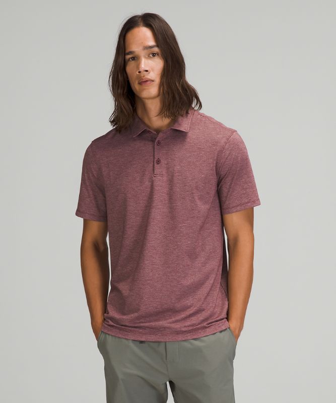 Camisa Polo Lululemon Evolution Hombre Rojos Vino | 10758-WGRO