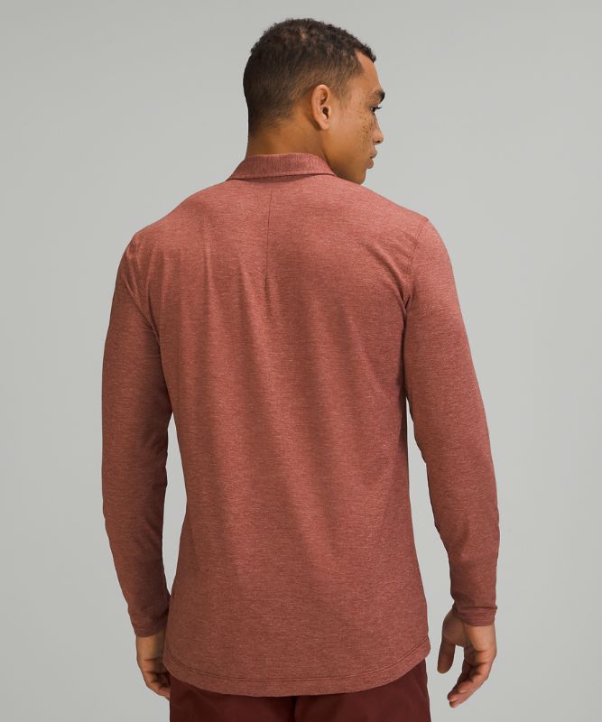 Camisa Polo Lululemon Evolution Long Sleeve Hombre Marrom | 37408-GBPE