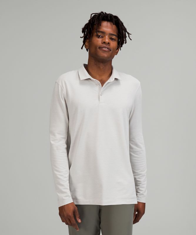 Camisa Polo Lululemon Evolution Long Sleeve Hombre Grises | 29734-DYGO