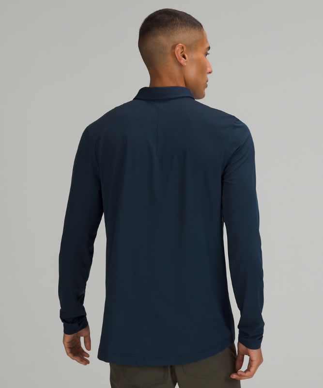 Camisa Polo Lululemon Evolution Long Sleeve Hombre Azul Marino | 80692-IMRL