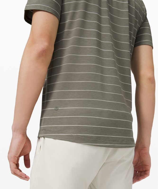 Camisa Polo Lululemon Evolution Short Sleeve Hombre Grises Verde Oliva Verde Oliva Claro | 82073-FDTK