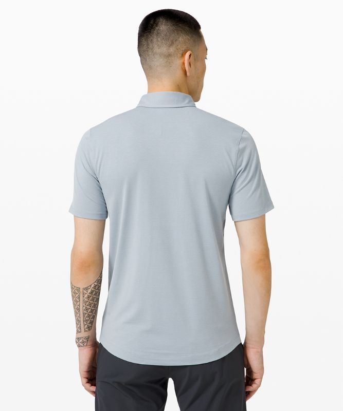 Camisa Polo Lululemon Evolution Short Sleeve Hombre Chambray | 70852-PEZN