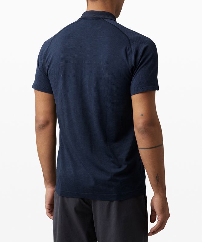 Camisa Polo Lululemon Metal Vent Tech Polo 2.0 Hombre Azules Azul Marino | 49860-TRZD