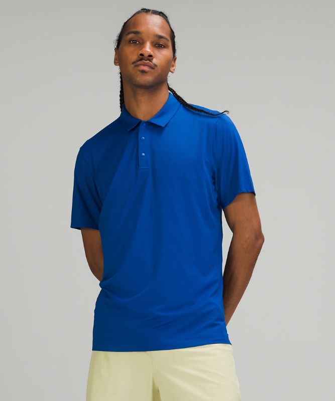 Camisa Polo Lululemon Snap Front Performance Short Sleeve Polo Shirt Hombre Azules | 87594-AWQP