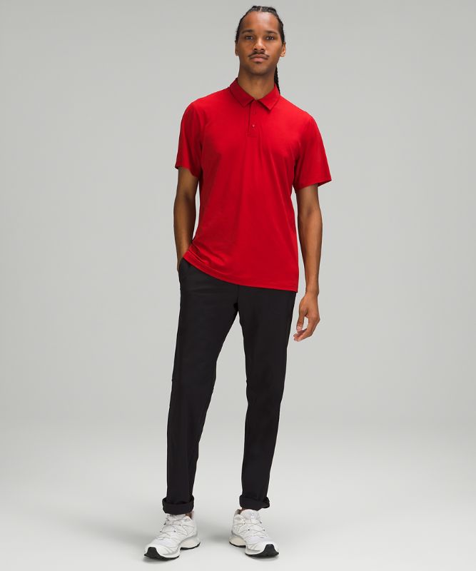 Camisa Polo Lululemon Snap Front Performance Short Sleeve Polo Shirt Hombre Rojos | 34607-WTXR