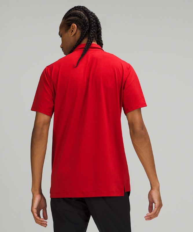 Camisa Polo Lululemon Snap Front Performance Short Sleeve Polo Shirt Hombre Rojos | 34607-WTXR