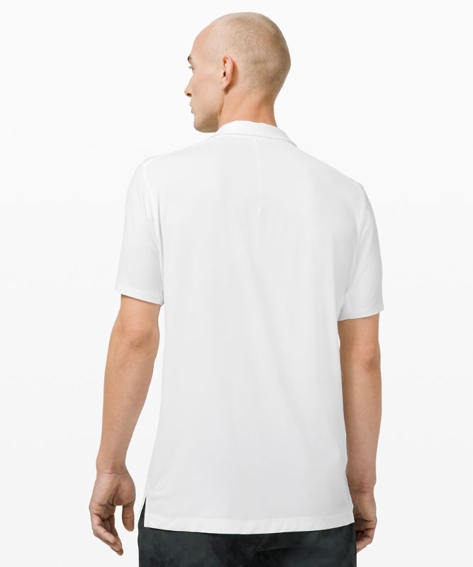 Camisa Polo Lululemon Snap Front Performance Short Sleeve Polo Shirt Hombre Blancos | 42831-IZOP