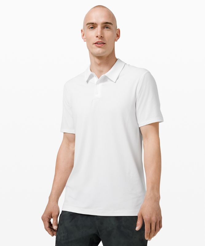 Camisa Polo Lululemon Snap Front Performance Short Sleeve Polo Shirt Hombre Blancos | 42831-IZOP