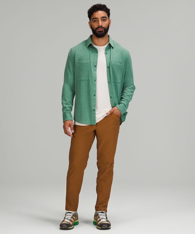 Camisas Lululemon Soft Knit Overshirt Hombre Verdes | 31672-VOLK