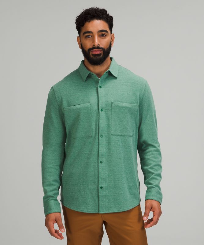 Camisas Lululemon Soft Knit Overshirt Hombre Verdes | 31672-VOLK