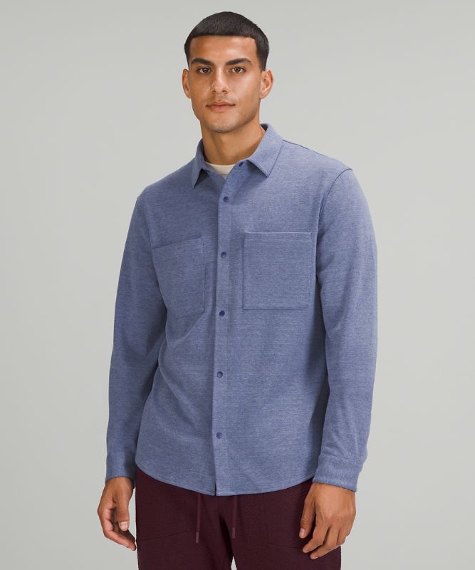 Camisas Lululemon Soft Knit Overshirt Hombre Heathered Larkspur | 30185-TQVB