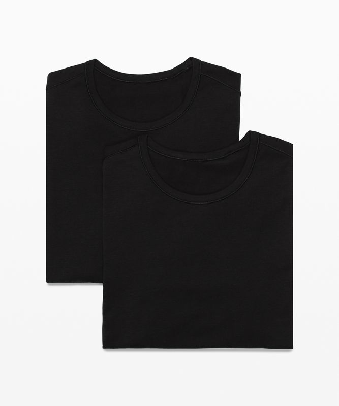 Camiseta Lululemon 5 Year Basic 2 Pack Online Only Hombre Negros Negros | 48930-LJFO