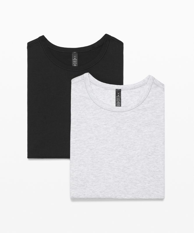 Camiseta Lululemon 5 Year Basic 2 Pack Online Only Hombre Negros Grises Claro | 21063-HZSN