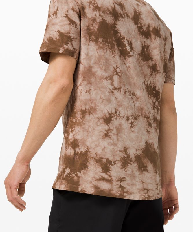 Camiseta Lululemon 5 Year Basic Earth Dye Hombre Earth Dye Clay | 23180-NOSK