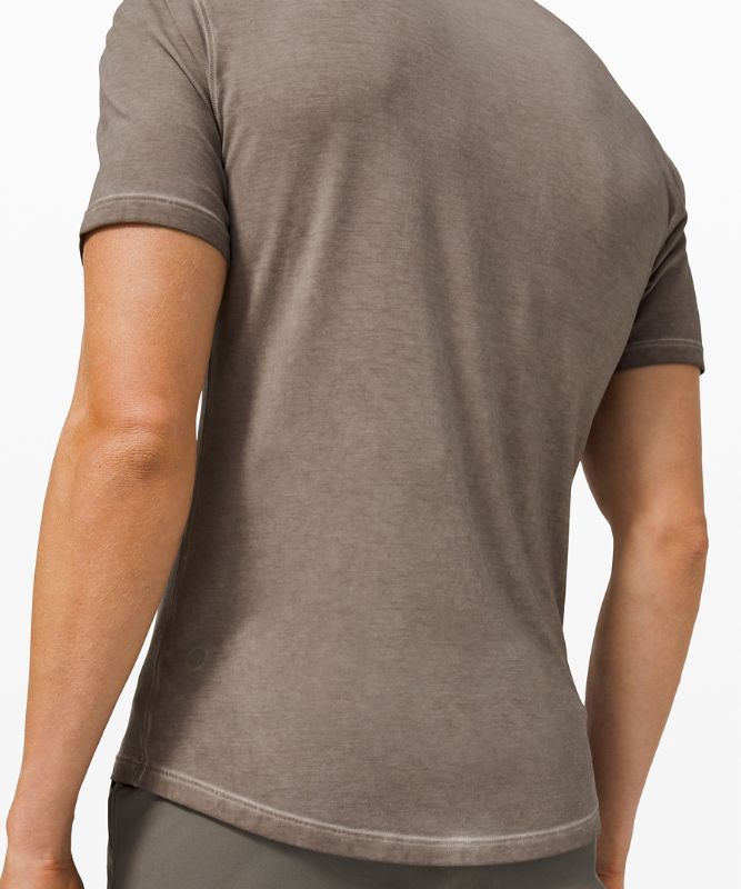 Camiseta Lululemon 5 Year Basic Tee Sun Wash Hombre Grises Oscuro Naranjas Azules | 37895-DARS