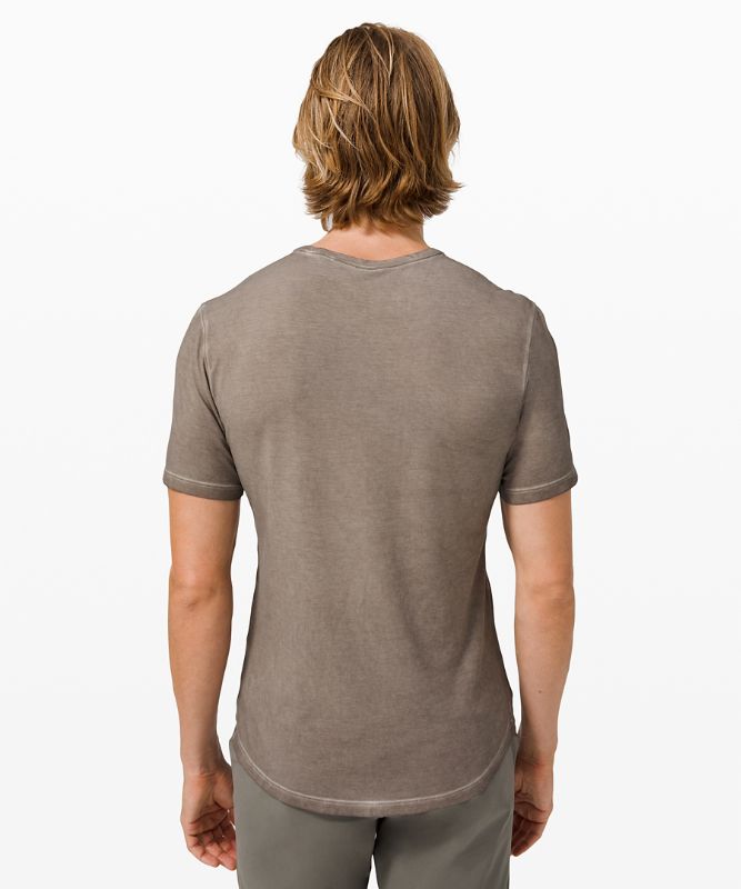 Camiseta Lululemon 5 Year Basic Tee Sun Wash Hombre Grises Oscuro Naranjas Azules | 37895-DARS