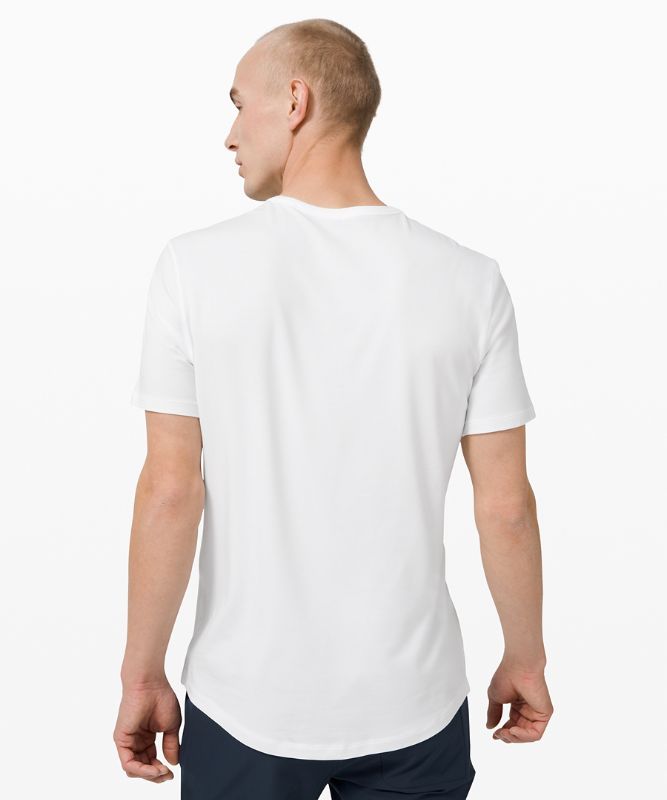 Camiseta Lululemon 5 Year Basic Tee Sun Wash Hombre Blancos | 14805-OSKJ