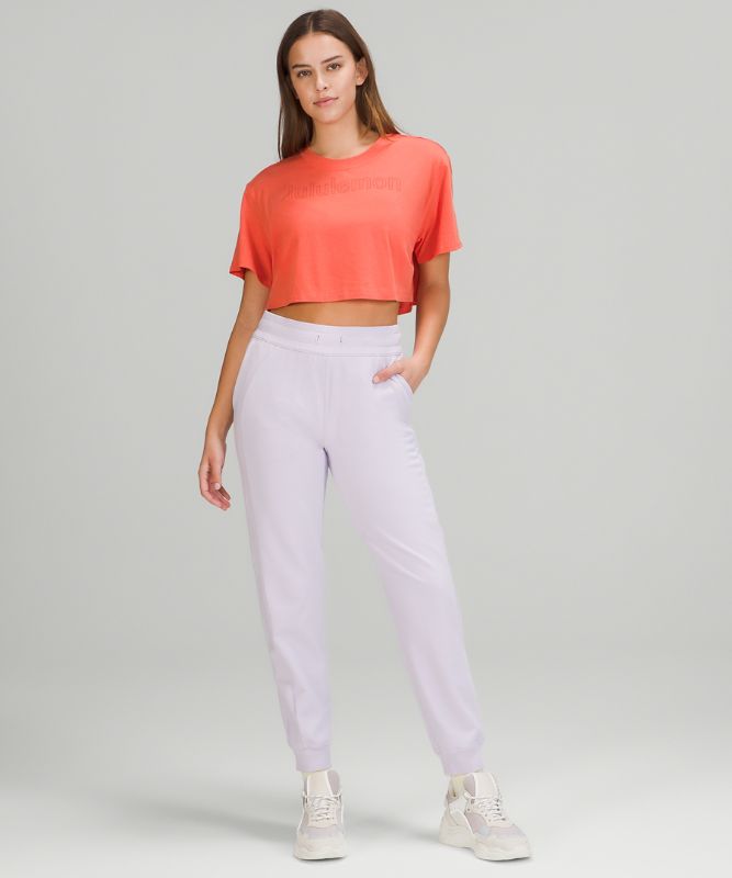 Camiseta Lululemon All Yours Cropped Graphic Mujer Coral | 18096-QPNG