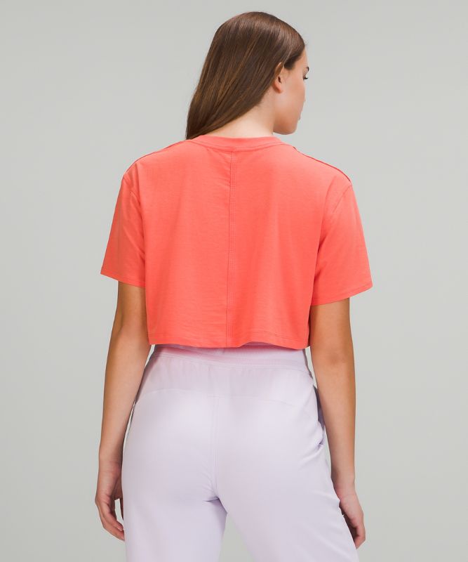 Camiseta Lululemon All Yours Cropped Graphic Mujer Coral | 18096-QPNG