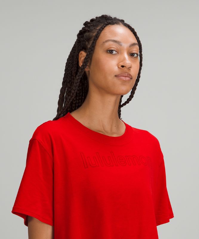 Camiseta Lululemon All Yours Cropped Graphic Mujer Rojos Oscuro | 29416-VCEP