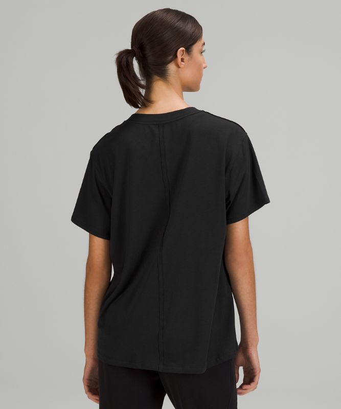 Camiseta Lululemon All Yours Graphic Short Sleeve lululemon Mujer Negros | 68514-OGAD