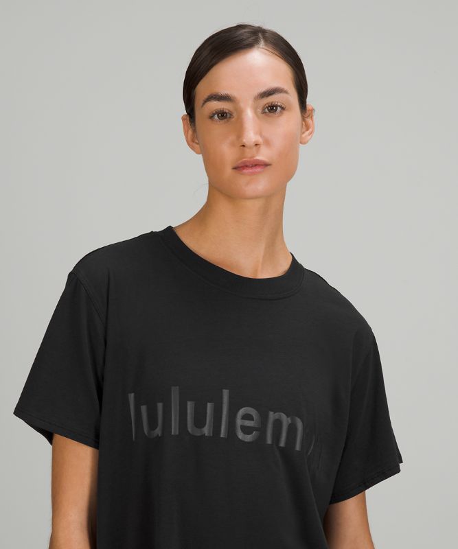 Camiseta Lululemon All Yours Graphic Short Sleeve lululemon Mujer Negros | 68514-OGAD