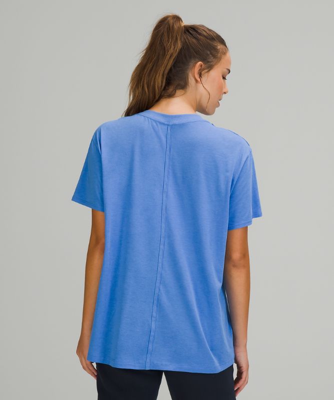 Camiseta Lululemon All Yours Graphic Short Sleeve lululemon Mujer Azules | 73920-RNCY