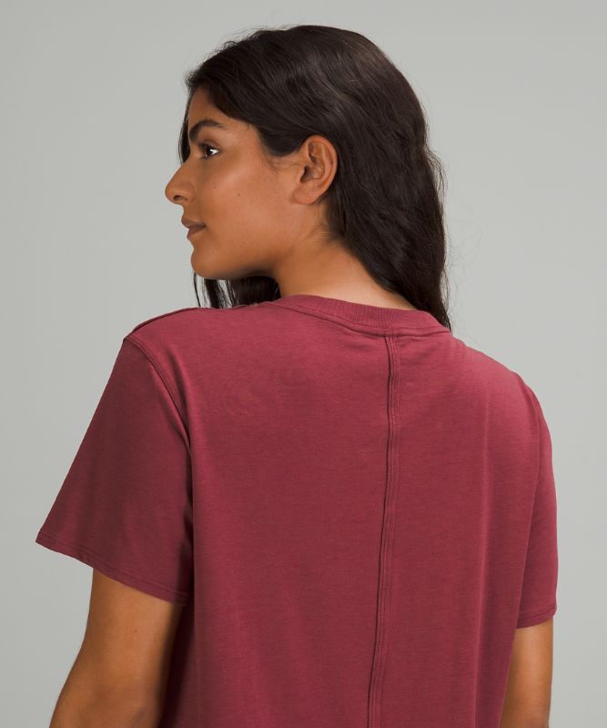 Camiseta Lululemon All Yours Graphic Short Sleeve lululemon Mujer Mulled Wine | 34197-ANHB