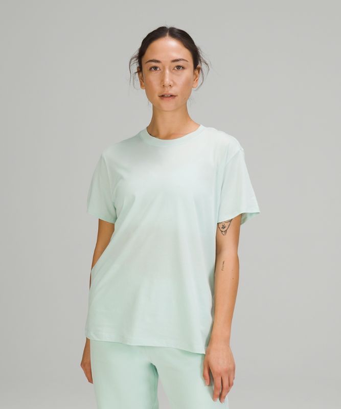 Camiseta Lululemon All Yours Tee Pima Cotton Mujer Verde Menta | 20914-RNHQ