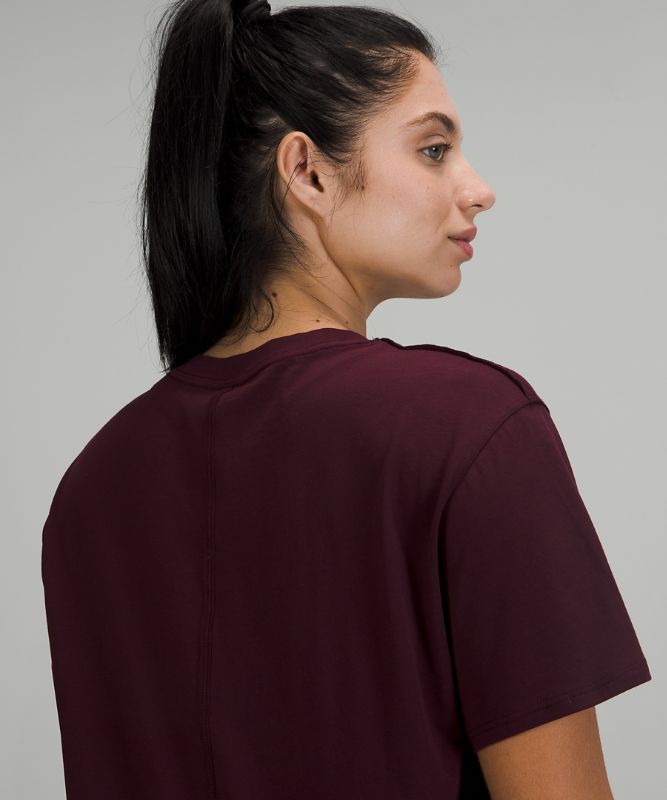 Camiseta Lululemon All Yours Tee Pima Cotton Mujer Cassis | 75619-JMVZ