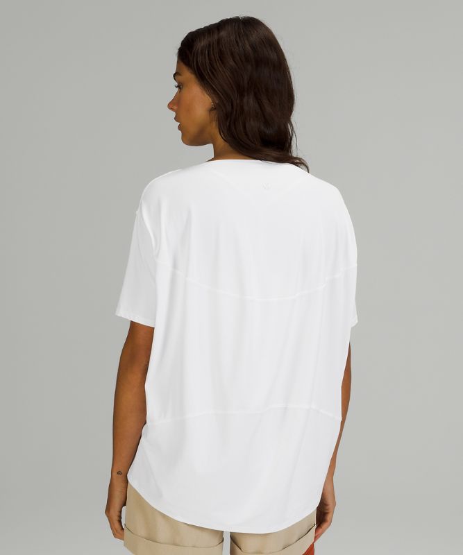 Camiseta Lululemon Back in Action Short Sleeve Nulu Mujer Blancos | 12945-WPSG